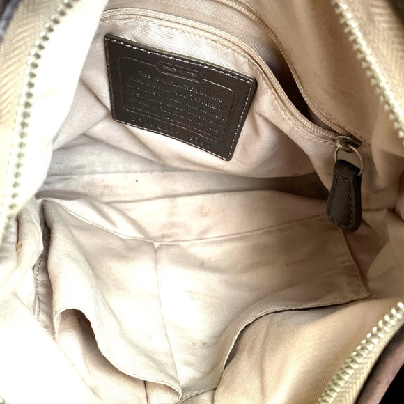 Coach Brown Signature Crossbody Bag with Chain Detail - Picture 9 of 10